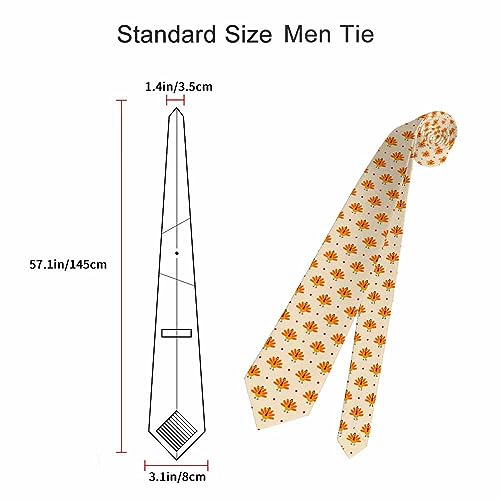 Black Dots Men's Neckties Retro Classic Circle Geometry Men's Tie for Mens Teens Business Work Casual Wedding Party - color: Turkey Bird