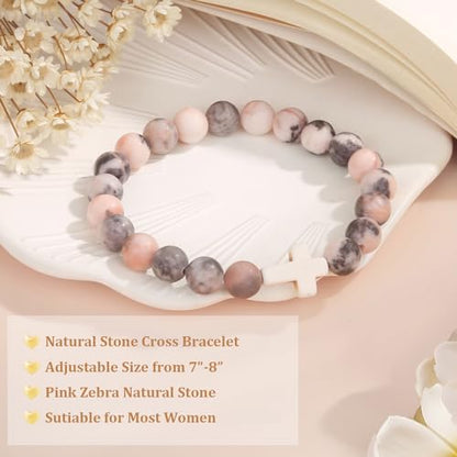 Christian Grandparents - Day Gifts for Women, Religious Cross Bracelet - color: Pray on it