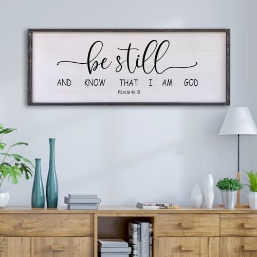 Surfapans Be Still and Know that I am God Wall Decor 40"x15" Black - color: Be Still and Know that I am God（Black), size: 40"L x 15"W