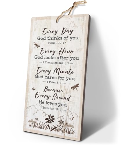 YZEXEZY Inspirational Religious Wall Decor-Christian Sign Bible Verse Sign12"x6" Farmhouse Christian Home Office Decor-Every Day - style: Every Day