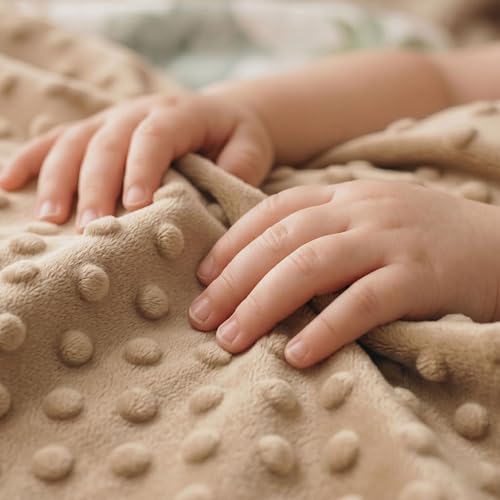 Fleece Baby Blankets for Girls & Boys, Infant Toddler Blanket - color: Light Brown Elephant