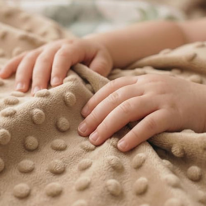 Fleece Baby Blankets for Girls & Boys, Infant Toddler Blanket - color: Light Brown Elephant