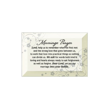 DEXSA Marriage Prayer Beveled Glass Plaque with Easel | Made in the USA