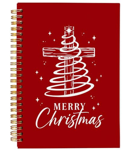 Christian Christmas Tree Notebook Journal 5.5x8.3 Inch