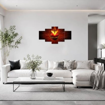 ARNLRDYA The Cross of Jesus Christ Wall Art Canvas, 60''Wx32''H - color: Artwork-008