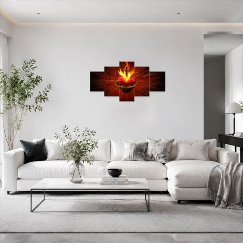 ARNLRDYA The Cross of Jesus Christ Wall Art Canvas, 60''Wx32''H - color: Artwork-008