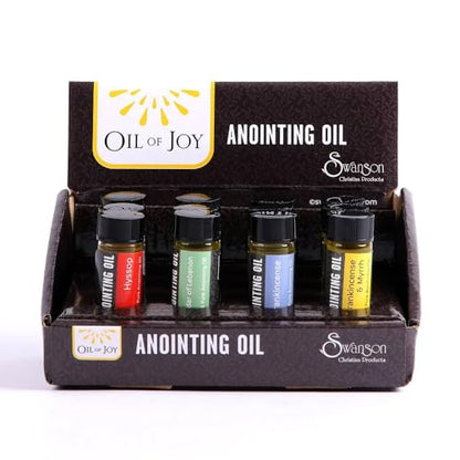 Anointing Oil for Prayers Full Assortment (Pack of 12) Frankincense/Myrrh, Rose of Sharon, Lily of the Valley, Myrrh, Spikenard, Pomegranate, Frankincense, Cassia, Cedar of Lebanon, Hyssop, and 2 Unscented Anointing Oils