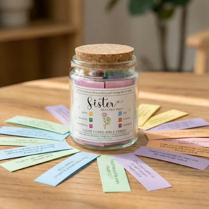 Bible Verse Jar for Sister – 92 Faith Scriptures - color: Bible For Sister