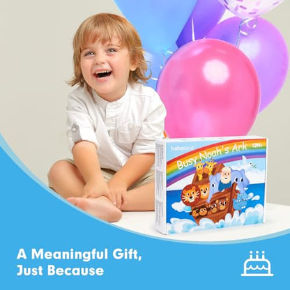 hahaland Noah's Ark Toy Busy Book for Toddlers 1-3 - Baptism Gifts for Boys - style: Noah's Ark