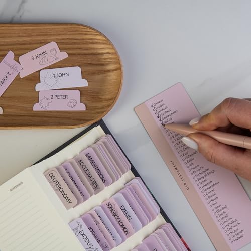 DiverseBee Laminated Bible Tabs with Book Illustrations (Symbols Theme) - color: Symbols