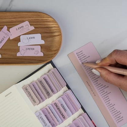 DiverseBee Laminated Bible Tabs with Book Illustrations (Symbols Theme) - color: Symbols