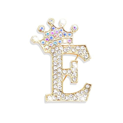 Brooches and Pins for Women A-Z Letter Rhinestone Brooch Pin Jewelry Gifts - color: C3