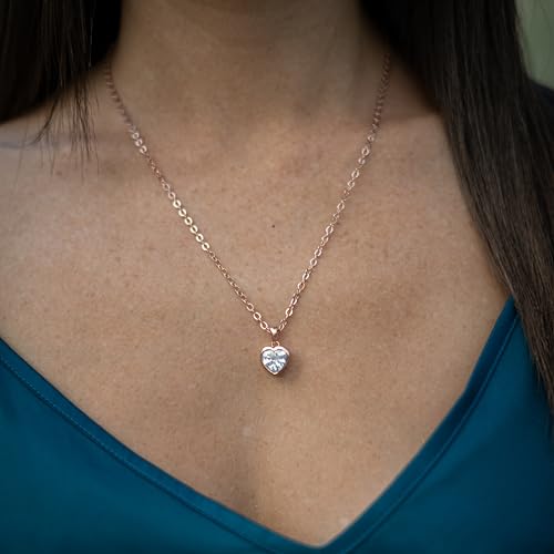 SERASAR Premium Necklace Women| 316L Stainless-Steel | 18 Carat - color: Rosegold, style: Love