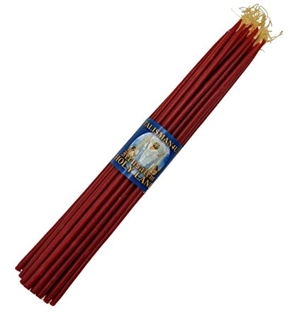TALISMAN4U 33 Beeswax Taper Candles 11 inch Jerusalem Church Candles - color: Red