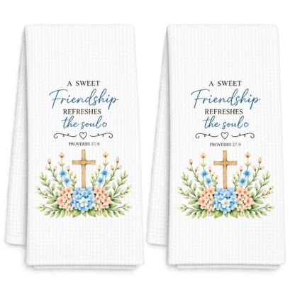 2-Piece Christian Gifts for Women, Friendship Gifts for Women, Towel Set