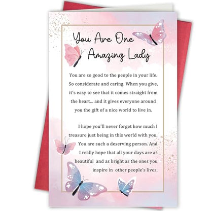 Heartfelt Appreciation Card for Women, Sentimental Birthday Gift for Wife Girlfriend, Friendship Card for Bestie Sister, You Are a Amazing Lady - color: You Are a Amazing Lady