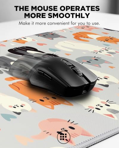 Mouse Pad, Desk Mat, 31.5x11.8in Large Mousepad, Cat Family - color: Cat Family