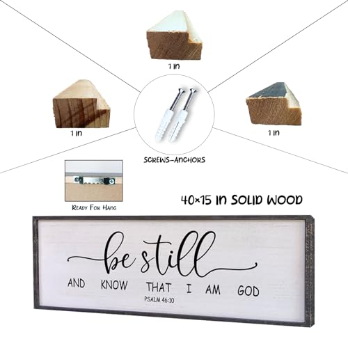 Surfapans Be Still and Know that I am God Wall Decor 40"x15" Black - color: Be Still and Know that I am God（Black), size: 40"L x 15"W