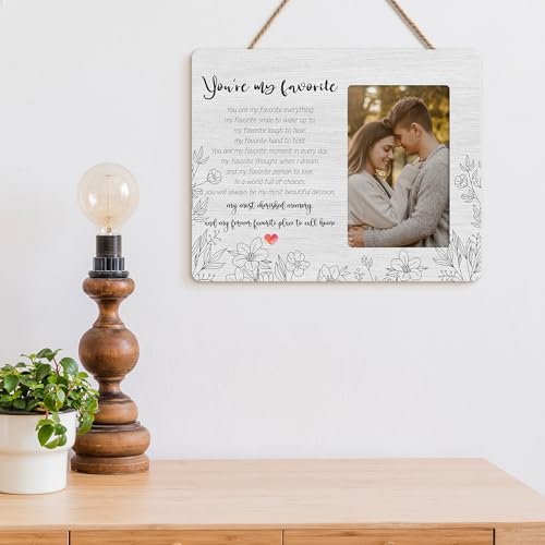 Soul Mates Picture Frame Gifts for Couple, Boyfriend Girlfriend Frame, You're My Favorite Gifts for Women Men Wooden Picture Frames. 4x6 inch Photo - color: Turquoise