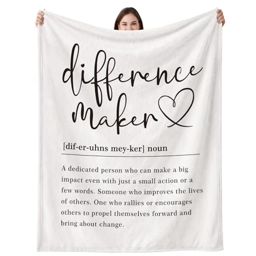 Difference Maker Gifts for Coach Coworker, Flannel Blanket - 50" x 60" - color: Difference Maker