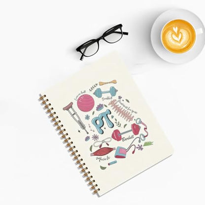 PT Physical Therapy Gifts Spiral Notebook, Physical Therapist Gifts - color: Physical Therapy