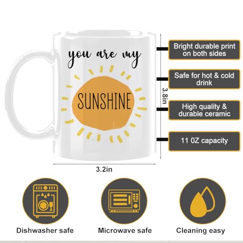 You Are My Sunshine White Ceramic Coffee Mug Gifts, Cute Sunshine Gifts - color: My Sunshine