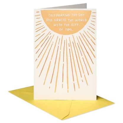 American Greetings Religious Birthday Card (His Light Shines on You) - color: His Light Shines on You