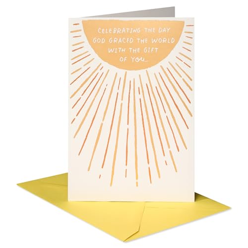 American Greetings Religious Birthday Card (His Light Shines on You) - color: His Light Shines on You