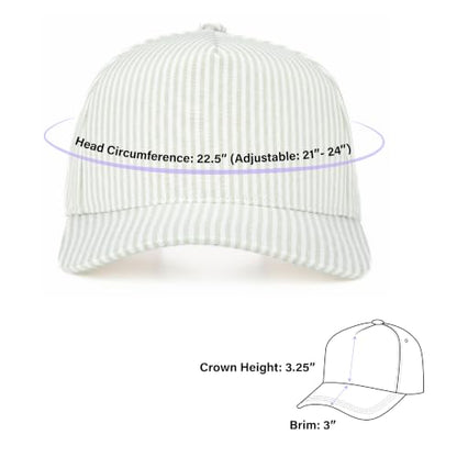 C.C Women's Criss-Cross Ponytail Trucker Hat - Snapback, One Size - color: Cotton Stripe-sage