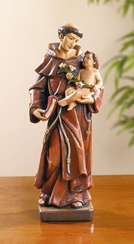 Avalon Gallery Catholic Saints Figurine - Toscana Collection Religious Statue, 8" H, Saint Anthony - color: Saint Anthony