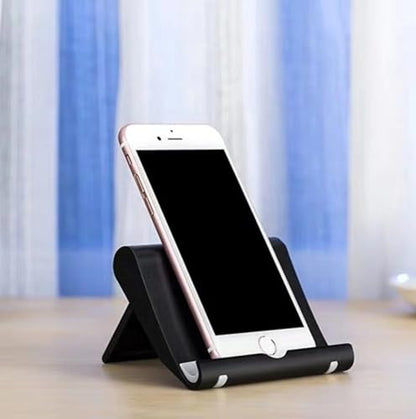 Adjustable Foldable Cell Phone Stand for Desk, Compatible with Most Smartphones and Tablets, Anti-Slip Rubber Base for Stability - color: Black 2 PCS