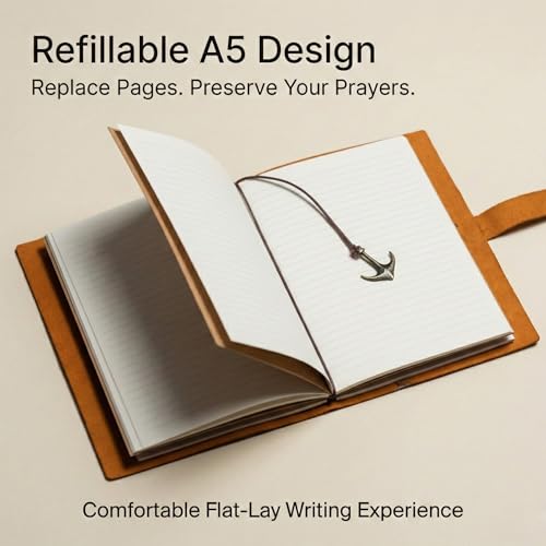 Personalized Leather Prayer Journal – Christian Bible Study & Scripture