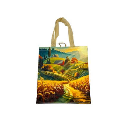 Earthwise Reusable Grocery Bags – Foldable & Water‑Resistant Shopping Bags, Gift Totes, Durable Multi‑Use Eco Bags (5 Pack) - color: Harvest
