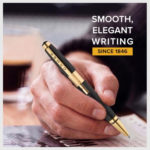 Cross Edge Matte Black Selectip Rollerball Pen, Medium Point, Black Ink - color: Black