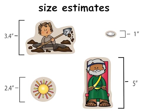 Parable of the Talents Bible Felt Board Figures for Flannel Boards New Testament Made in USA