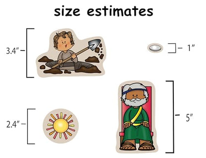 Parable of the Talents Bible Felt Board Figures for Flannel Boards New Testament Made in USA