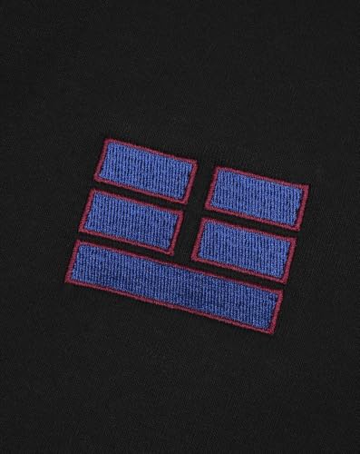 Niepce Inc Men's Embroidered Graphic Crewneck Sweatshirt - color: Black-blue Dragon, size: Medium