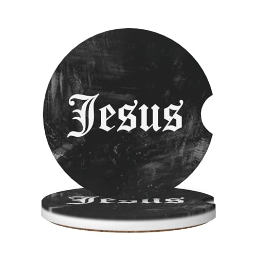 Car Coasters for Cup Holder 2 Pack - Jesus Faith - color: Jesus Faith