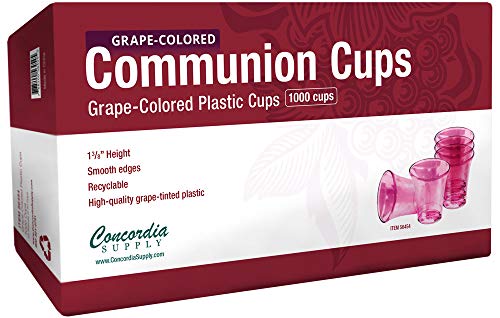 Concordia Supply Grape Color Communion Cups 1-3/8" Recyclable (1000 Count) - color: Grape, size: 1000 Count