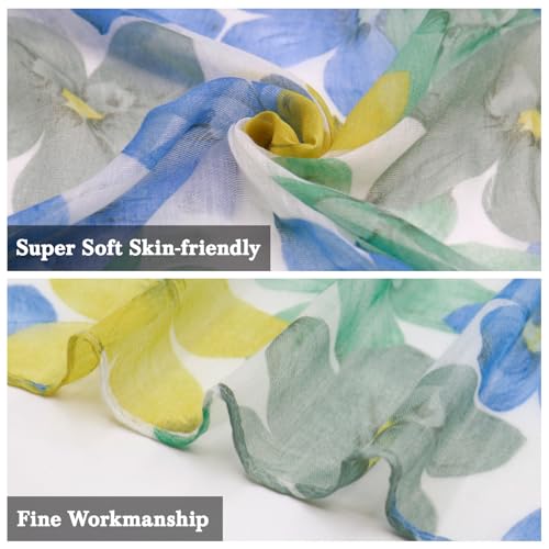 vimate Lightweight Scarf for Women Fashion Head Cover Hijab Cotton Voile Scarf Shawl Wrap for Spring Fall Winter Season - color: F2#.style 71