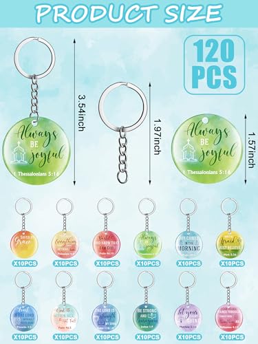 Janmercy 120 Pcs Acrylic Christian Keychain Bulk for Women - style: Watercolor