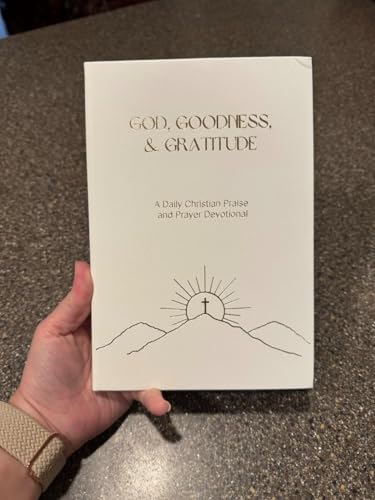 Christian Devotional Journal - God, Goodness & Gratitude - 2027 Faith-Based Gratitude and Prayer Journal for Daily Prayers, Bible Study, and Spiritual Growth - White Leather Hardcover - color: White