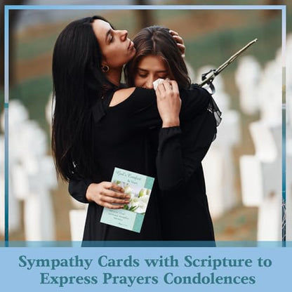 Motiskyy 24 Pack Religious Sympathy Cards with Envelopes Christian Sympathy Cards Bulk with Scripture Assorted Condolences Set for Express Your Prayer Condolences 4.5 x 6.2 inch