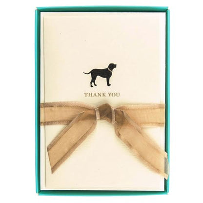 Graphique La Petite Presse Boxed Blank Thank You Cards - Black Lab with Gold Foil - Perfect Thank Yous for Gifts, Weddings, Bridal Showers, and More - Pack of 10 Cards with Envelopes (3.25 x 4.75") - color: Black Lab