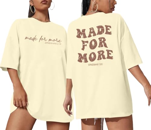 Christian Shirts for Women Oversized Faith Jesus Shirt Inspirational Tops - color: B-apricot, size: X-Large