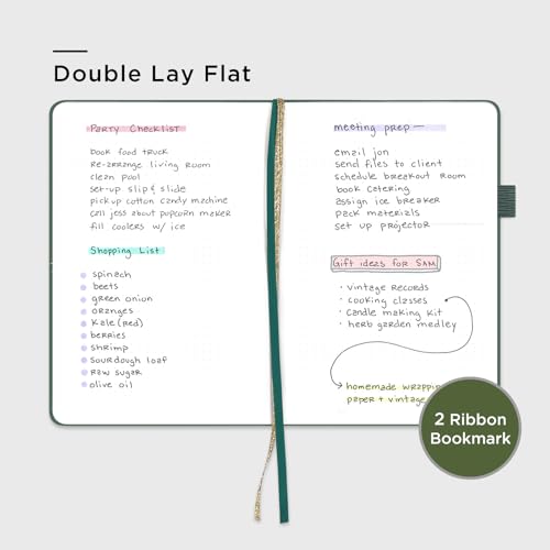 &And Per Se Dotted Journal Notebook, A5 Hardcover Aesthetic Dotted Notebook – 160 Pages 100gsm Thick Dot Grid Paper, 3 Sticker Sheets – Gift-Ready Journaling Kit for Women (Celestial Green) - color: d.Celestial Green, style: Dotted with Pattern