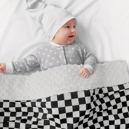 Fleece Baby Blankets for Girls & Boys, Infant Toddler Blanket - color: Cherkerd Black