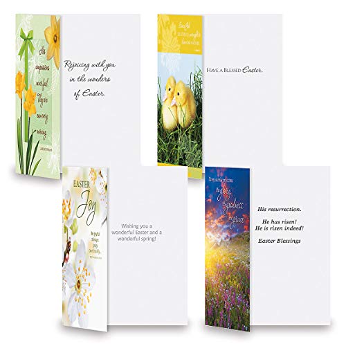 Current Easter Faith Greeting Cards Value Pack - Set of 12 Large 5" x 7", Religious Easter Cards, Inspiring Bible Messages for Christians and Catholics, White Envelopes - color: Faith Pack