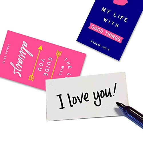 Bible Verse Cards - Inspirational Scripture Messages (60 Cards, 2 Sets Of 30 Unique 3.5 inch x 2 inch Cards) - size: 2 inches x 3.5 inches