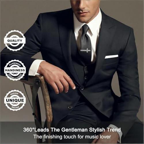 Tie Clips for Men, Tie Clip, Tie Bar, Tie Bars for Men, Silver Tie Tack Pins Unique, Mens Lapel Pins for Suits Shirts, Neck Tie Clasps for Women Boys Dad Father, Jewelry Accessories Gifts for Holiday - color: Silver Tie Clip F